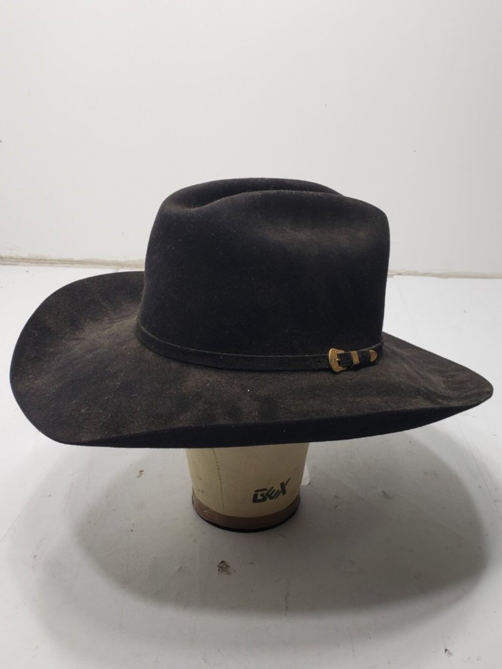 Rodeo King The Vaquero Black Wool Felt Cowboy Hat Size 7 1/2 Western USA